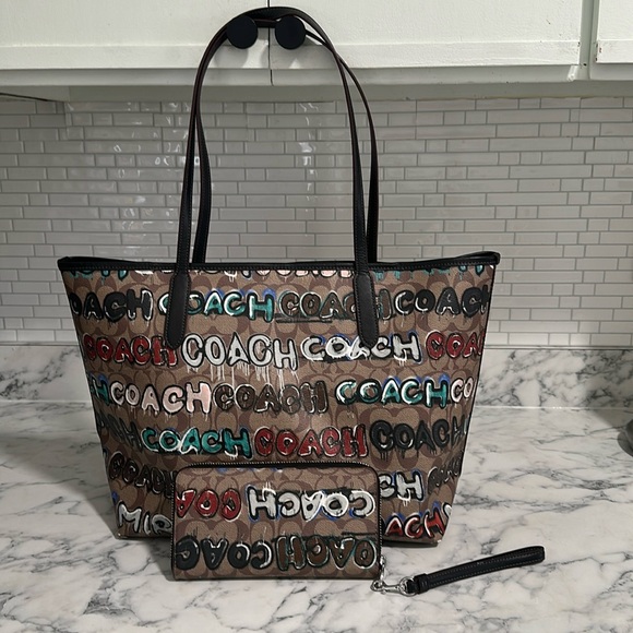 Coach Handbags - Coach Graffiti Bag and Wallet